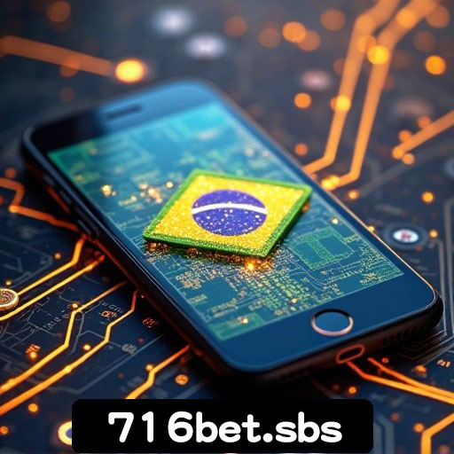Home do app 716bet exibida no smartphone